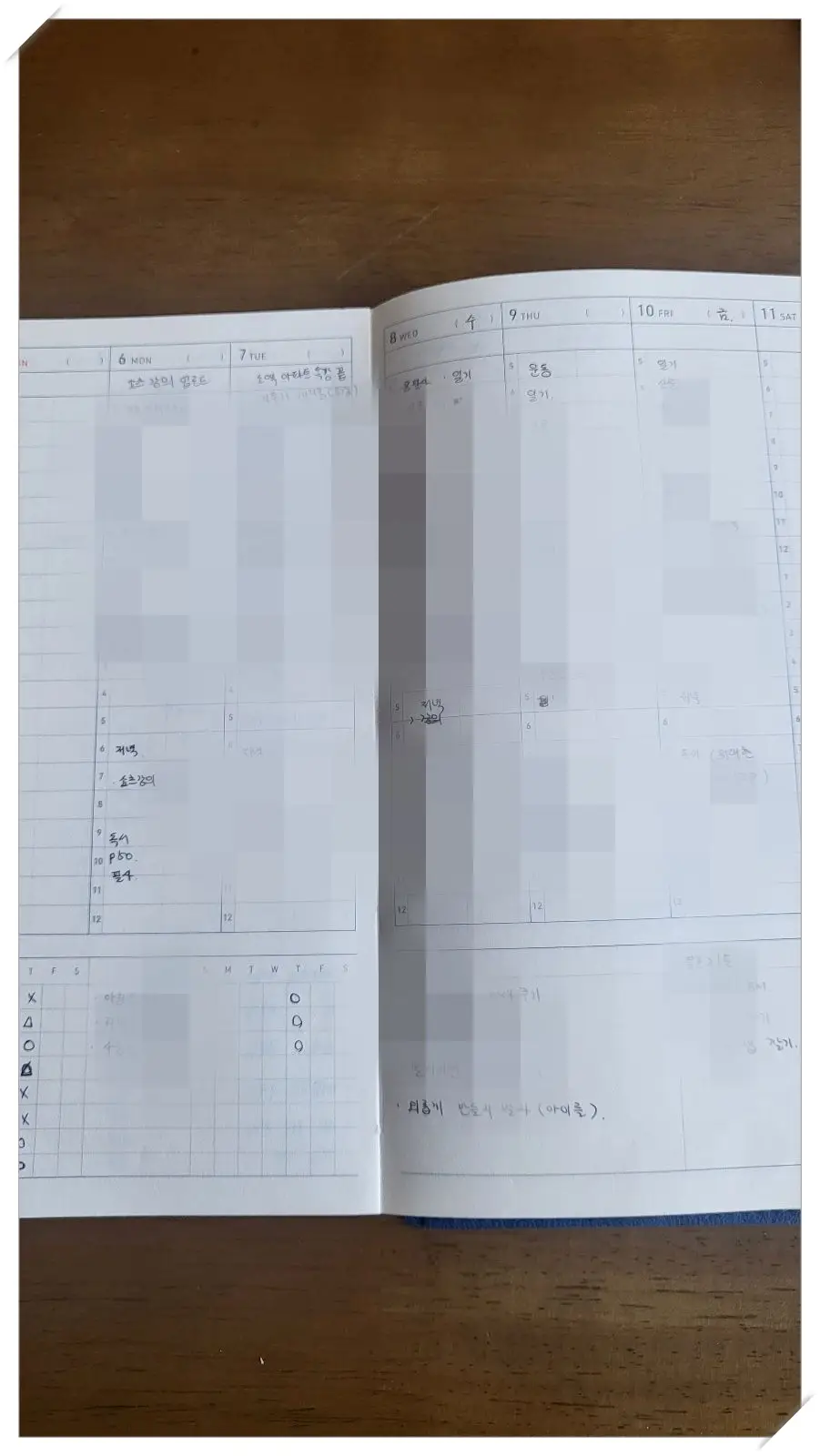 BOD다이어리-스케줄표