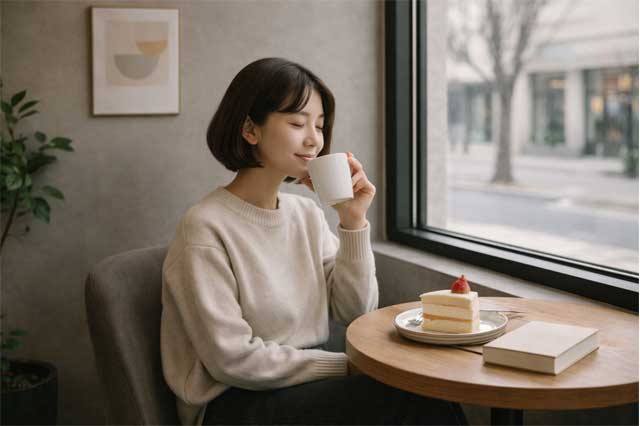 카페에서의 휴식