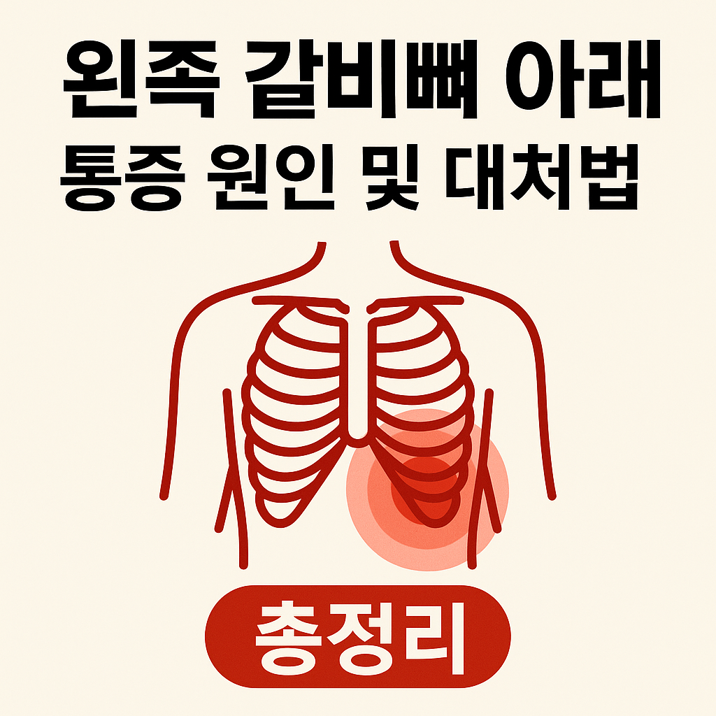 왼쪽 갈비뼈 아래 통증