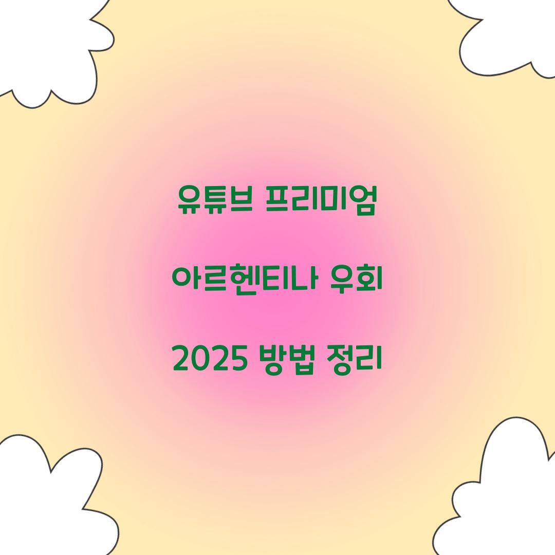 유튜브 프리미엄 아르헨티나 우회