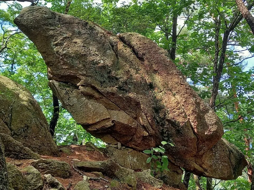 괴산 사랑산 독수리바위 풍경