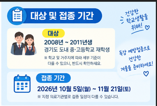 2026 무료 독감 예방접종 병원 찾아보기