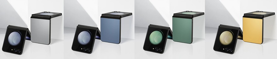 갤럭시Z플립5 색상 그레이 / 블루 / 그린 / 옐로우