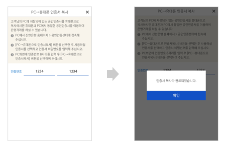 공동인증서 가져오기, 내보내기