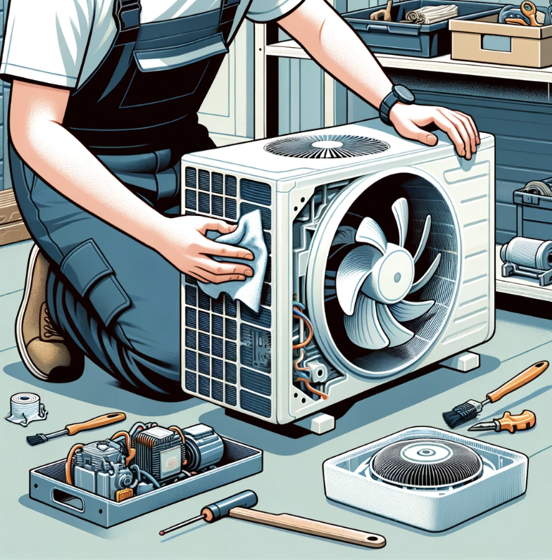 스탠드형 에어컨 청소 방법 설명 이미지