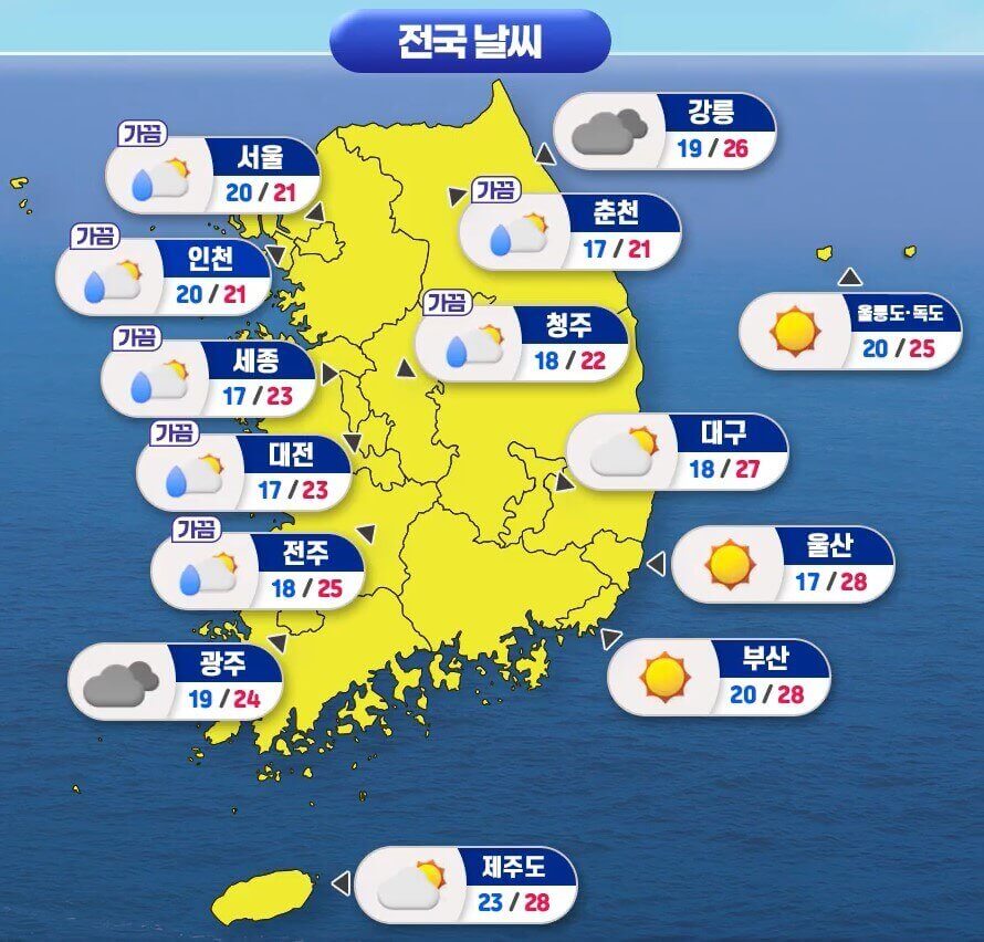 전국 날씨 전망