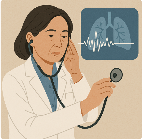 소리를 듣고 진단 하는 의사