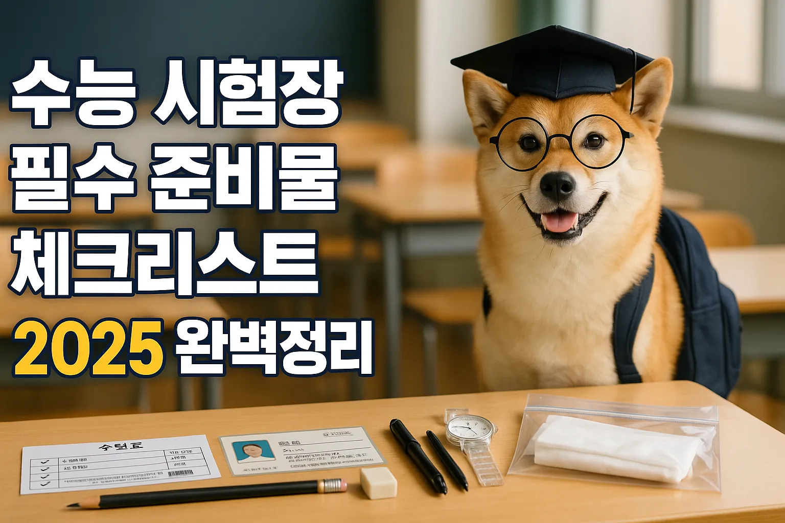 수능 시험장 필수 준비물 체크리스트 2025 완벽정리