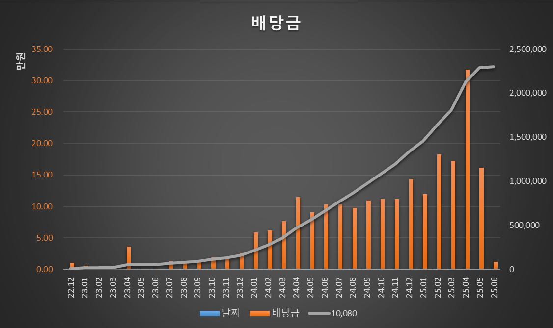 누적 배당금 현황