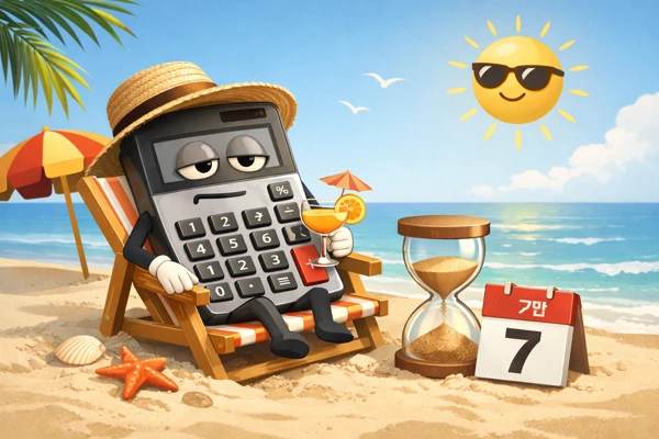 세무 일정 완화 느낌 일러스트