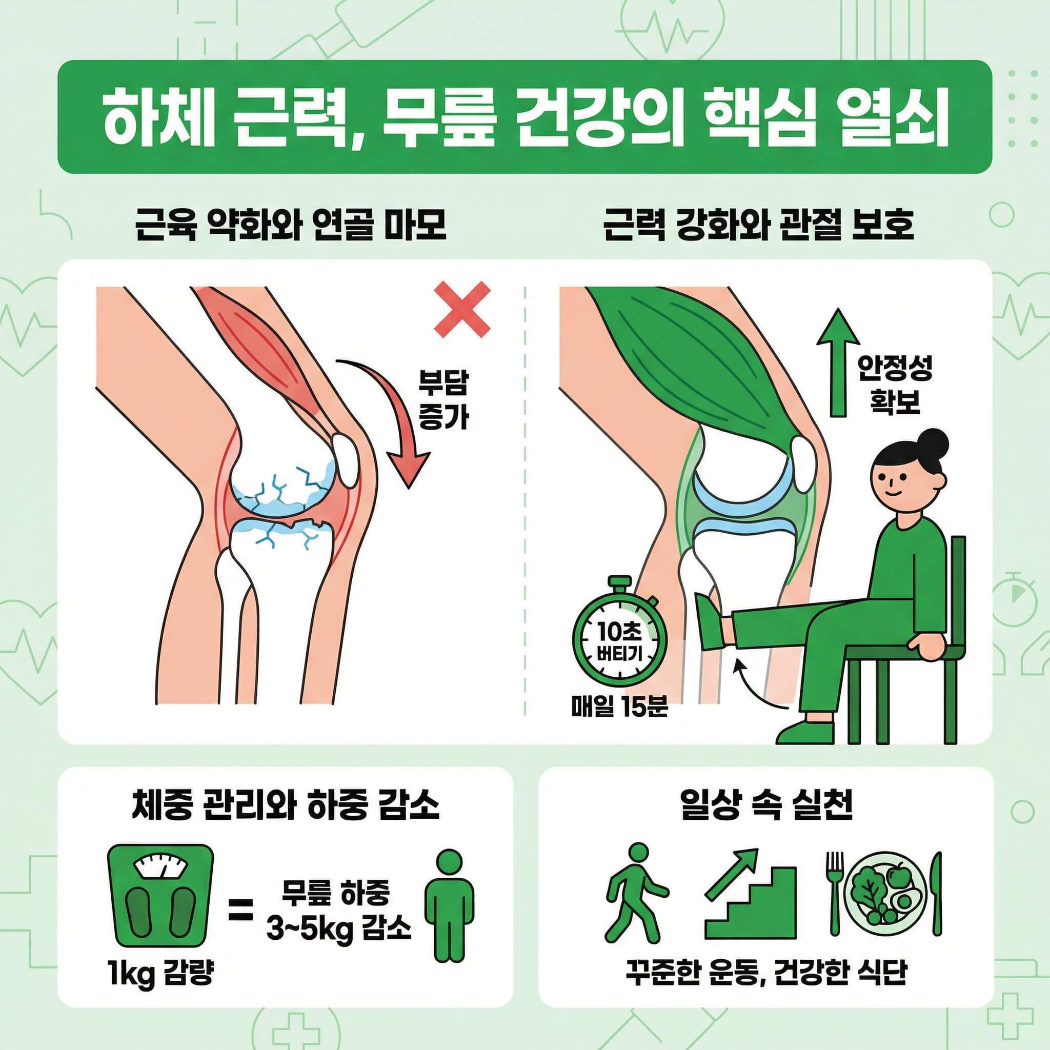 하체 근력 무릎 건강의 핵심 열쇠