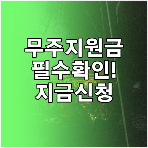 무주 기본소득 지급 시기 및 읍면 행..
