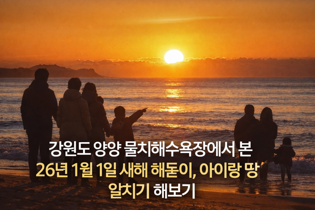 양양 물치해변 새해 첫날, 아이와 당일치기의 특별한 추억