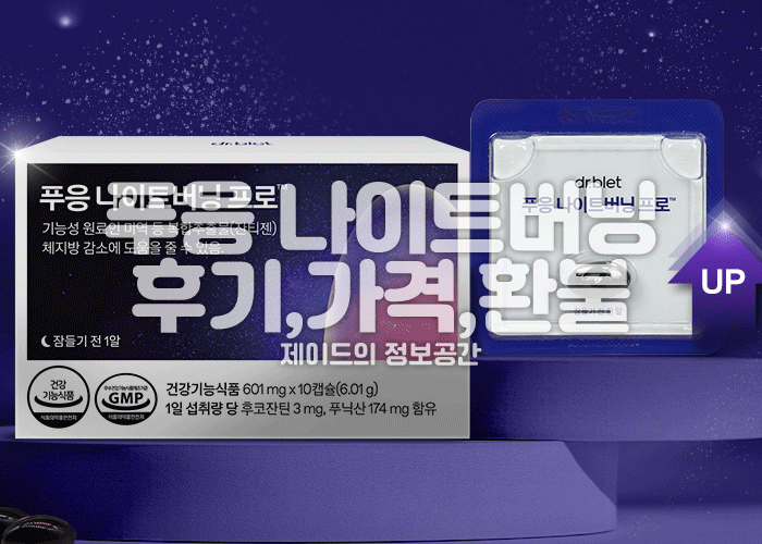 푸응 나이트버닝 프로 후기, 먹는법, 가격, 환불