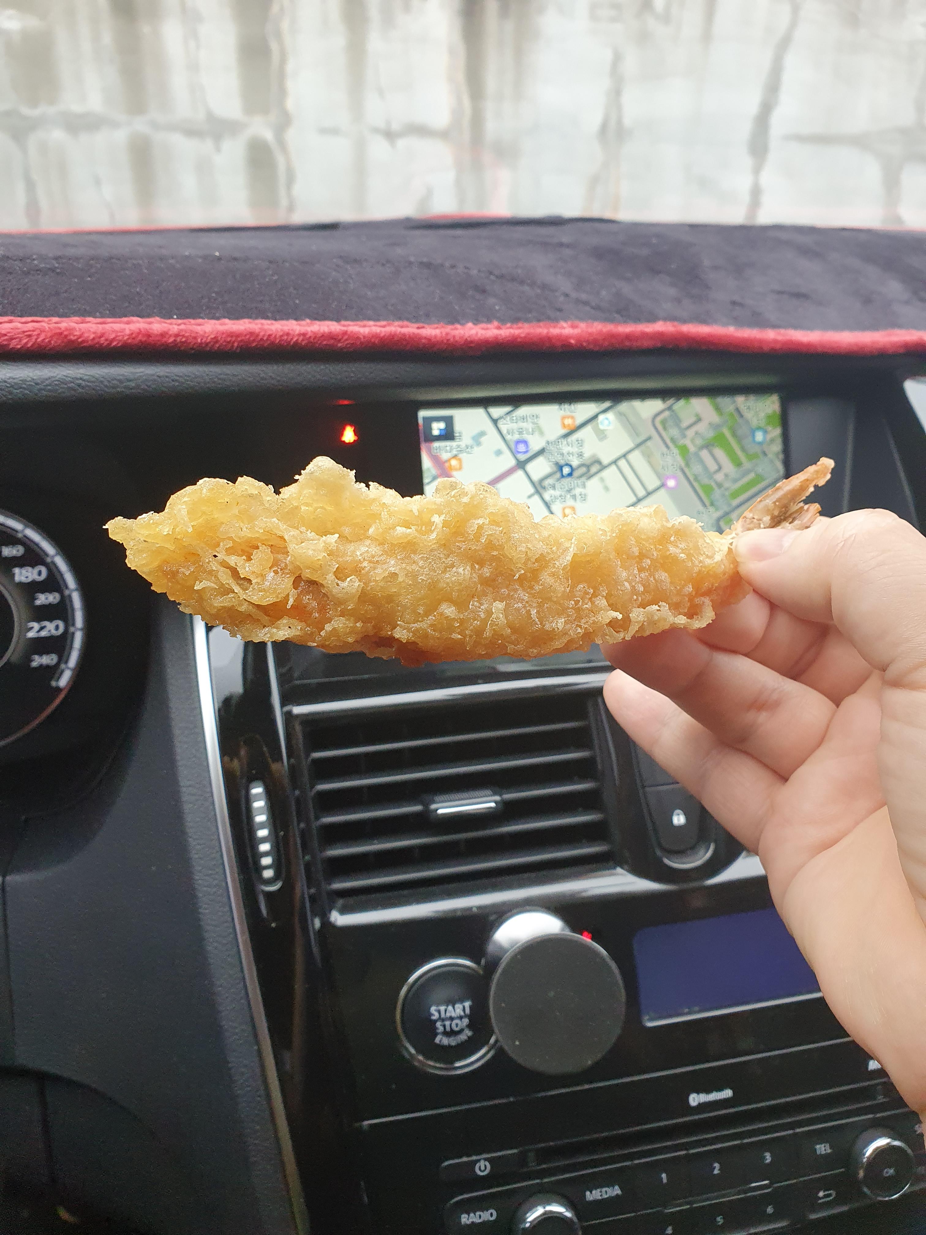 한민시장 온양삼색호떡 새우튀김