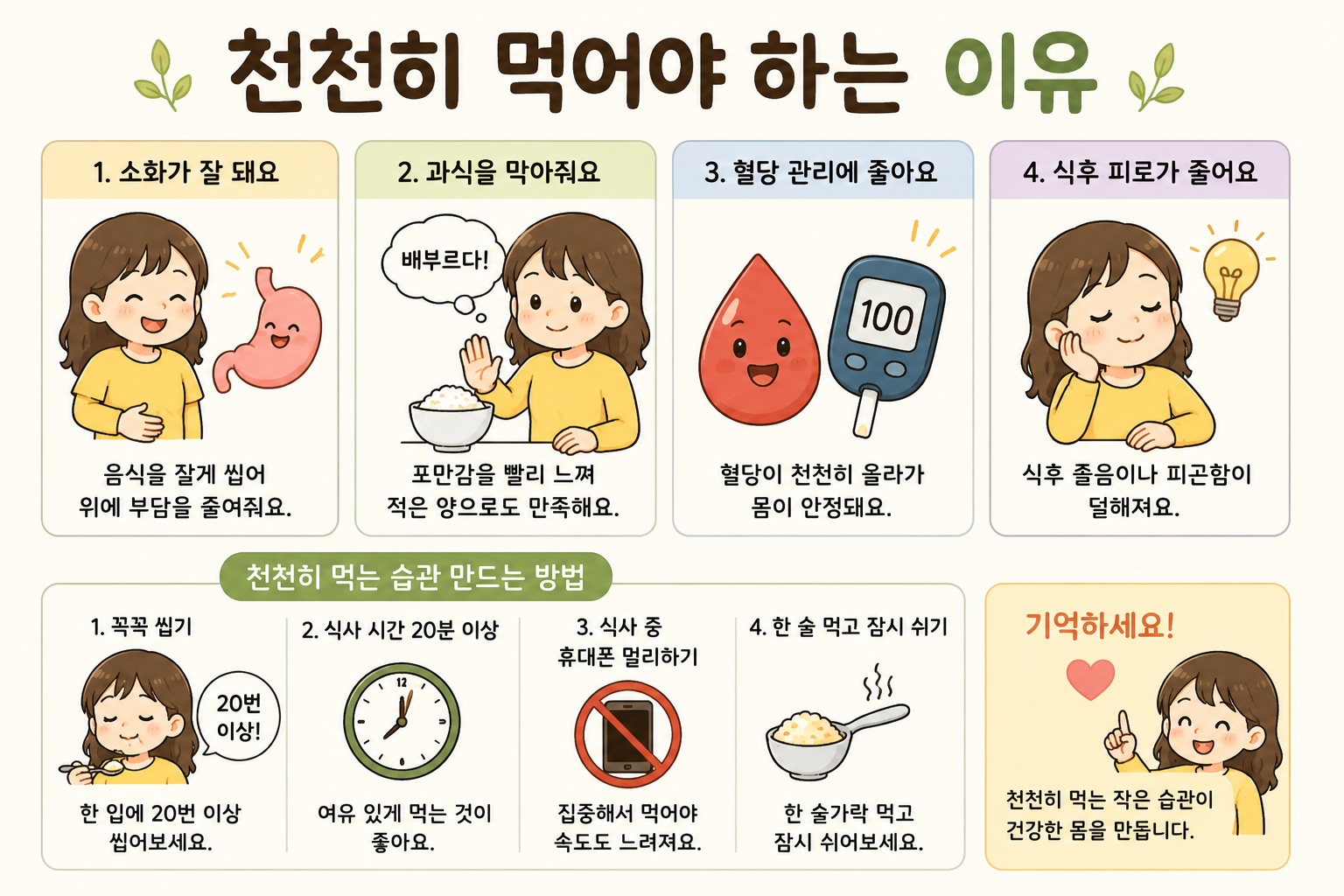 천천히 먹어야 하는 이유