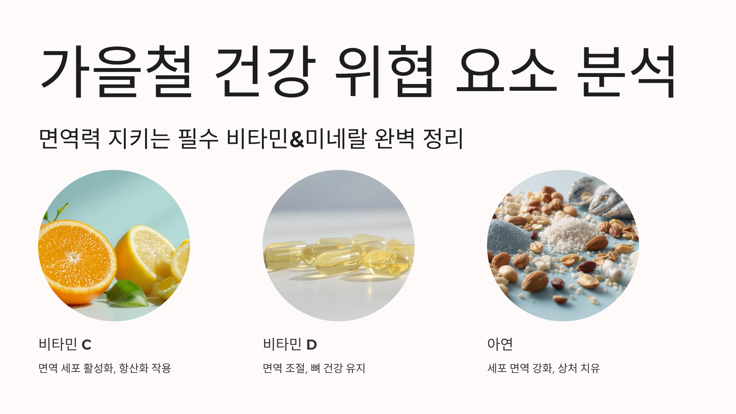 면역력 지키는 필수 비타민 미네랄