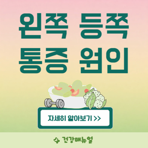 왼쪽 등쪽 통증의 원인과 치료 방법
