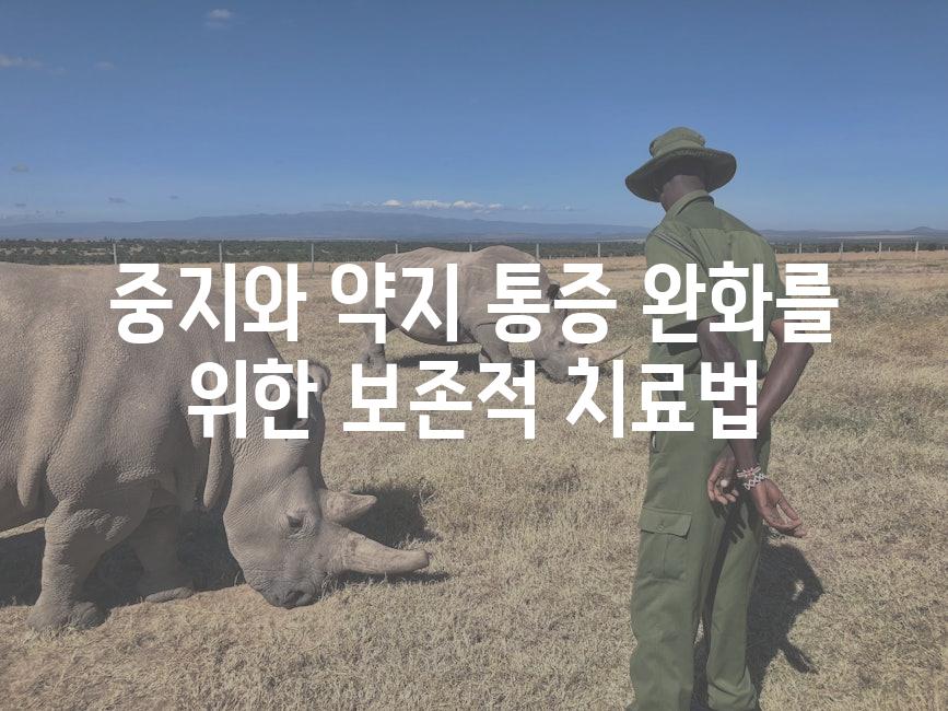 중지와 약지 통증 완화를 위한 보존적 치료법