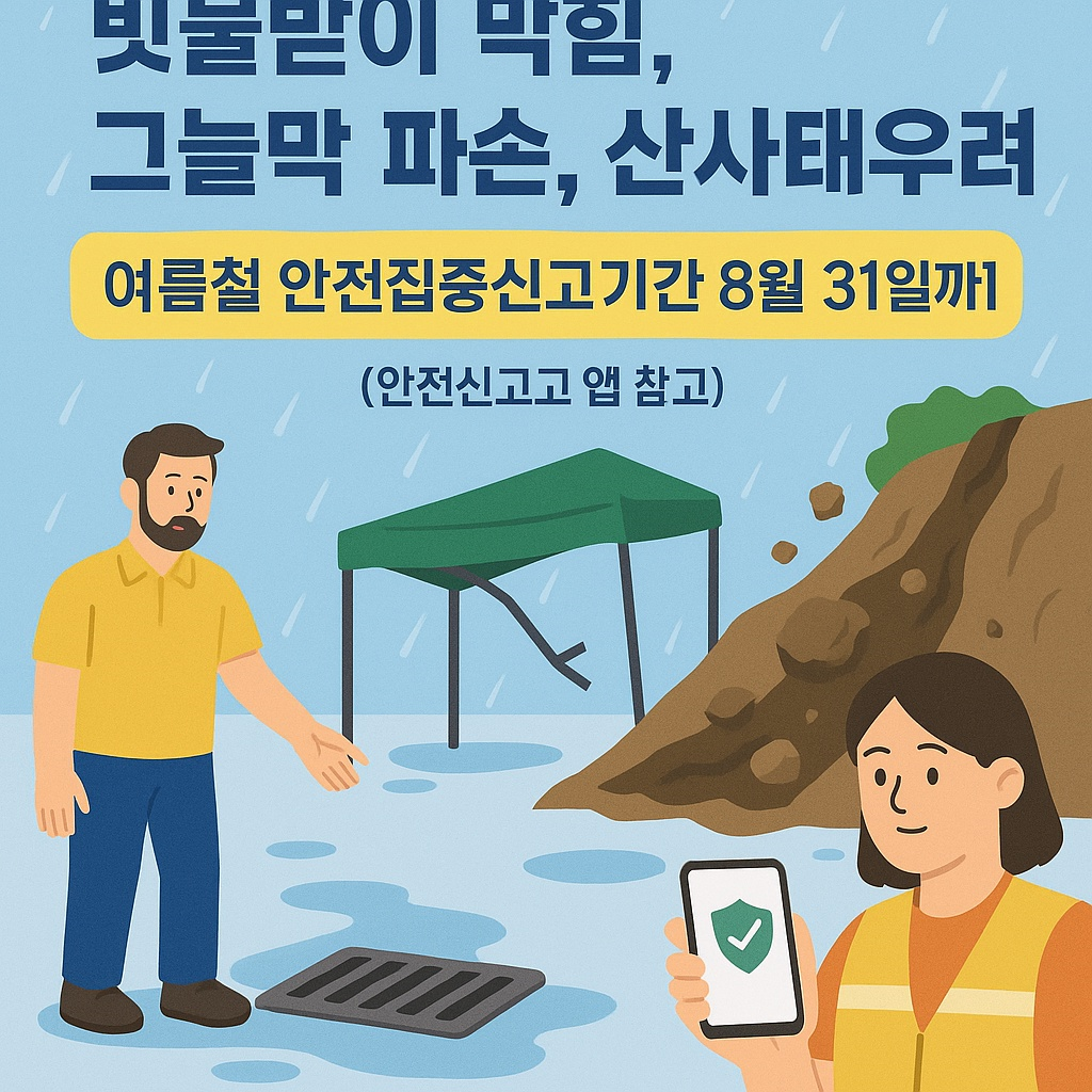 여름철 안전, 작은 관심이 큰 사고를 막습니다