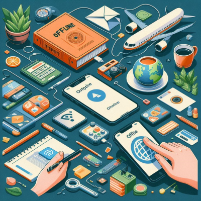 여행 관련 앱 아이콘들이 펼쳐진 스마트폰 화면과 손의 모습