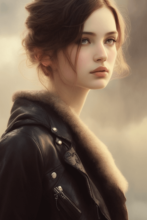 Playground AI로 생성한 그림(3) - 시크한 미녀