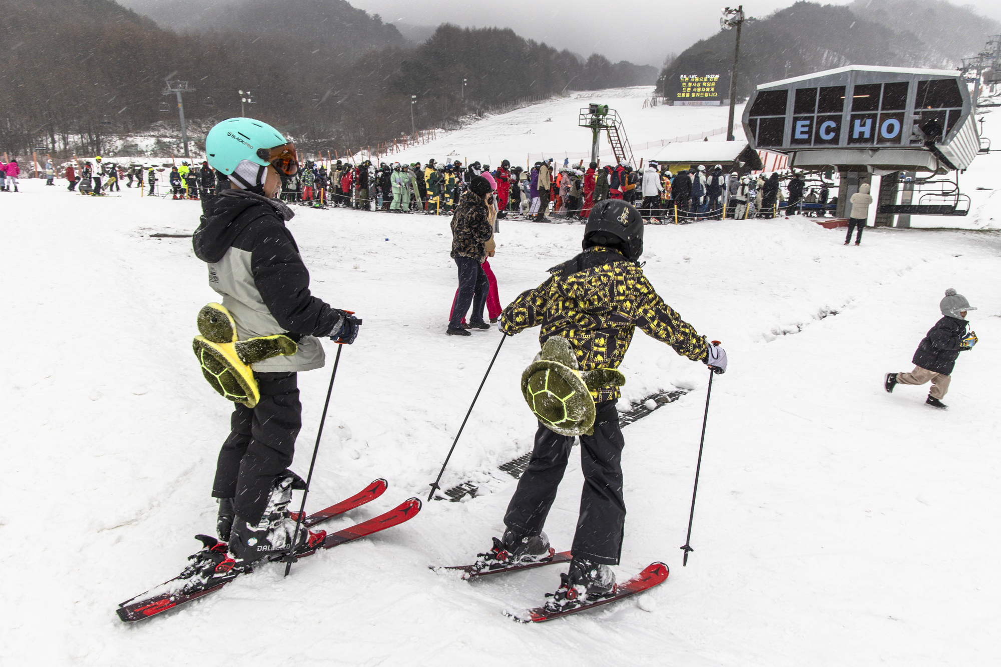덕유산 스키장 엉덩이 패드