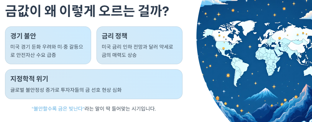 금값이 왜 이렇게 오르는 걸까?