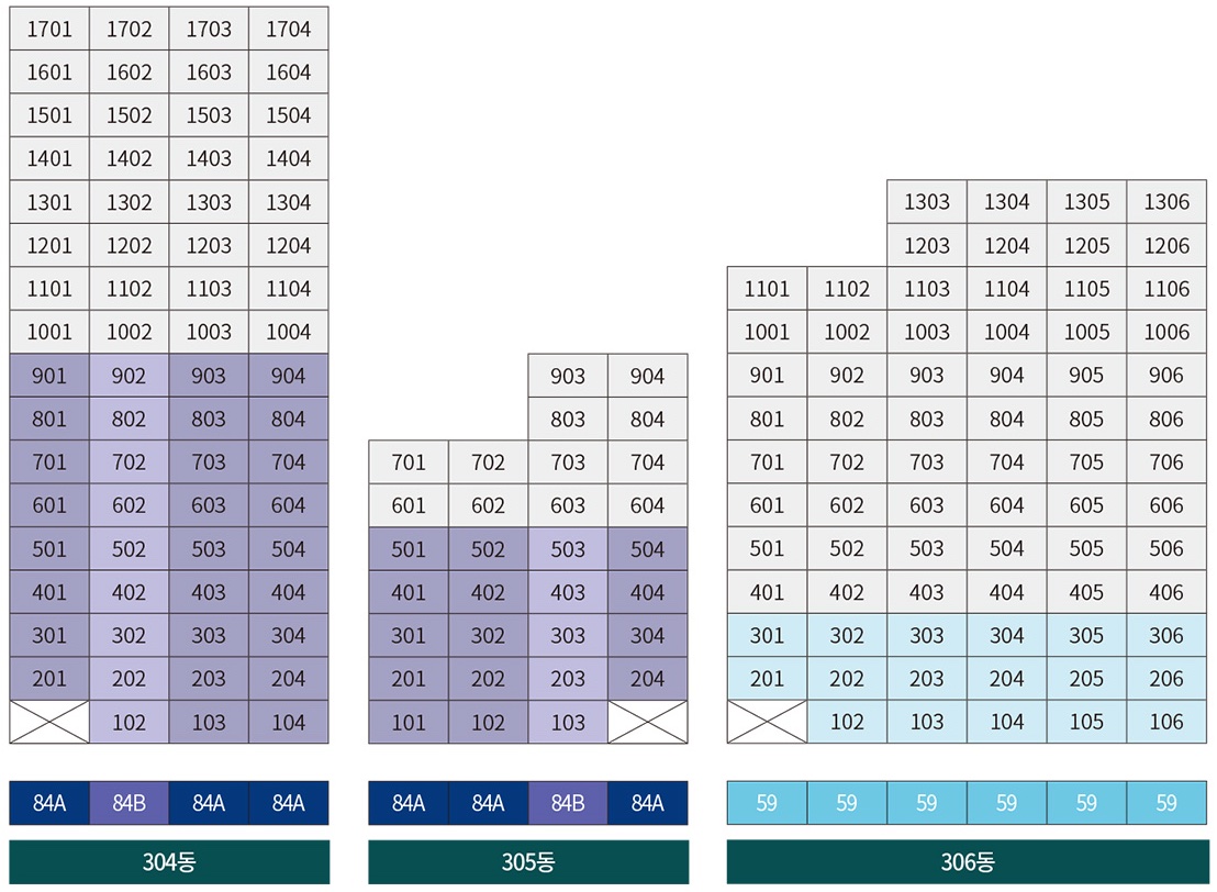 서울대벤처타운역 푸르지오-층별배치도-2
