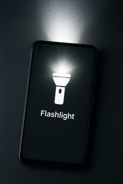 스마트폰 손전등 밝기 조절법에 대한 사진