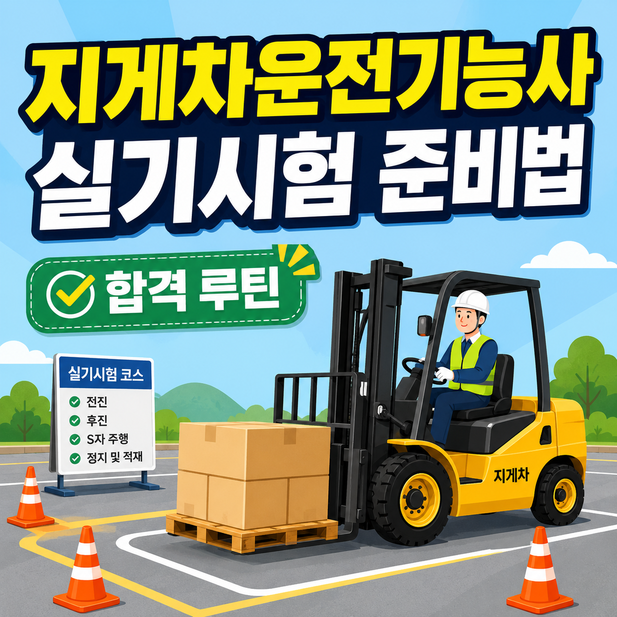 지게차운전기능사 실기시험 루틴 설명 이미지
