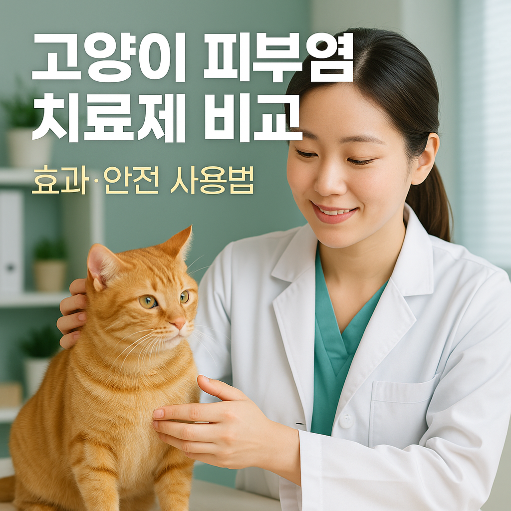 고양이 피부염 치료제 종류·효과 비교｜안전 사용법까지