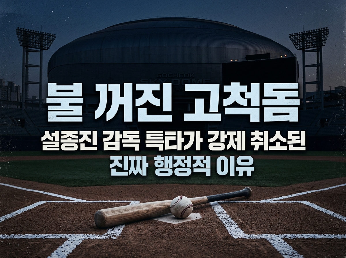 프로야구 키움 히어로즈 설종진 감독 고척스카이돔 강제 소등 사태 야간 추가 타격 훈련 특타 무산 서울시설공단 행정 갈등 스포츠 인프라 비평 칼럼