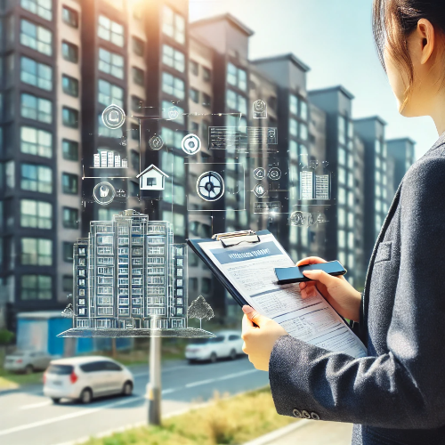 부동산 임장하는 모습