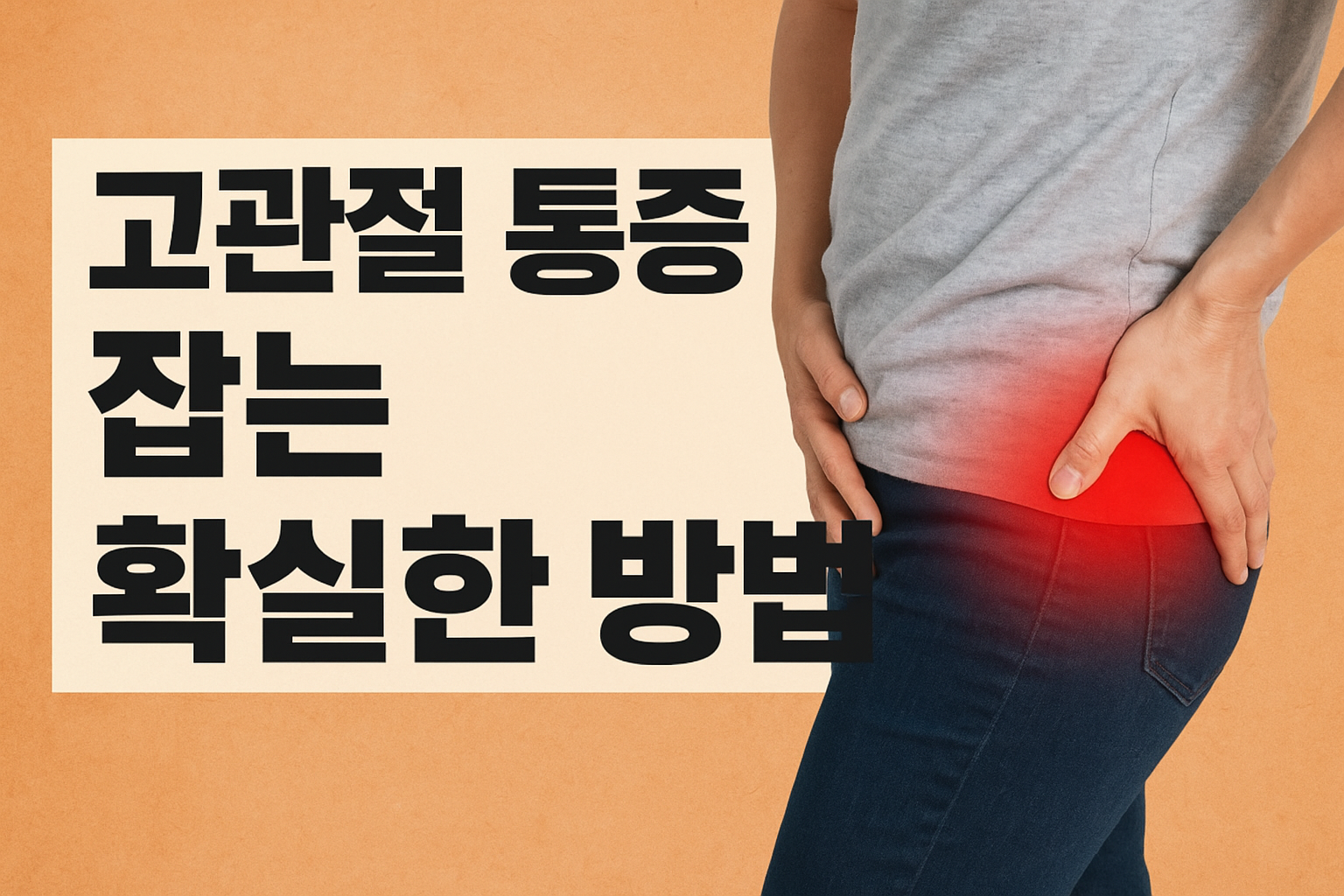 고관절 통증 잡는 확실한 방법