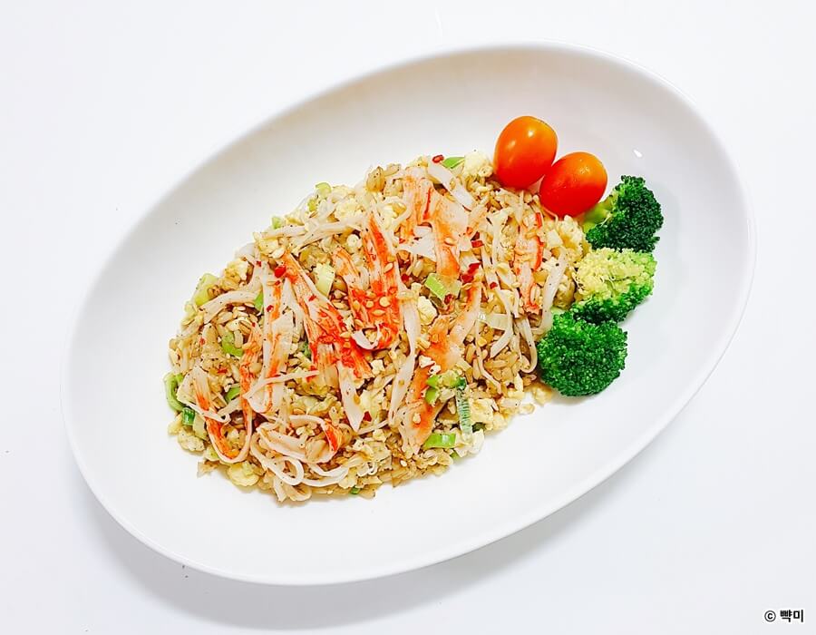 크래미-요리-게살-볶음밥-다이어트-레시피