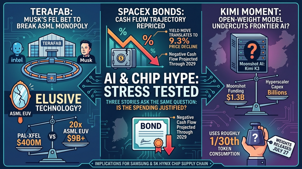 FEL, Bonds, and Kimi K3: Three Signals the AI Infrastructure Boom Is Facing Real Scrutiny