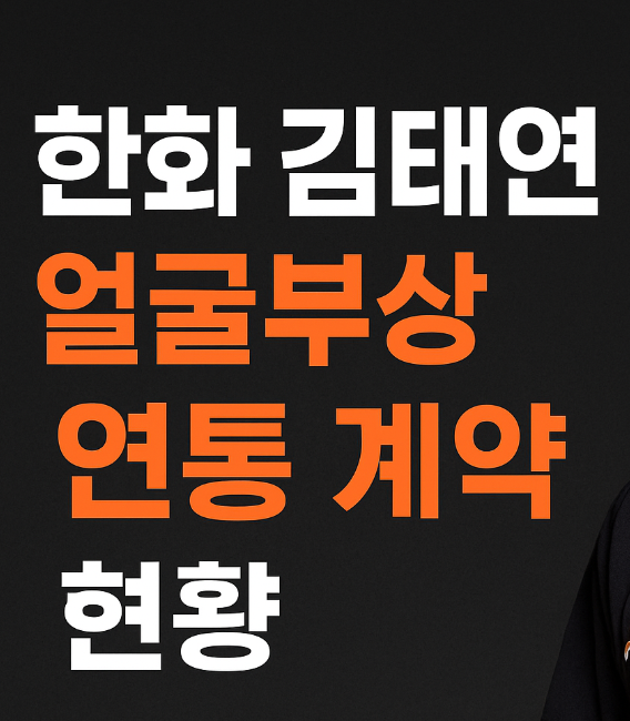 한화 김태연 얼굴 부상 장면