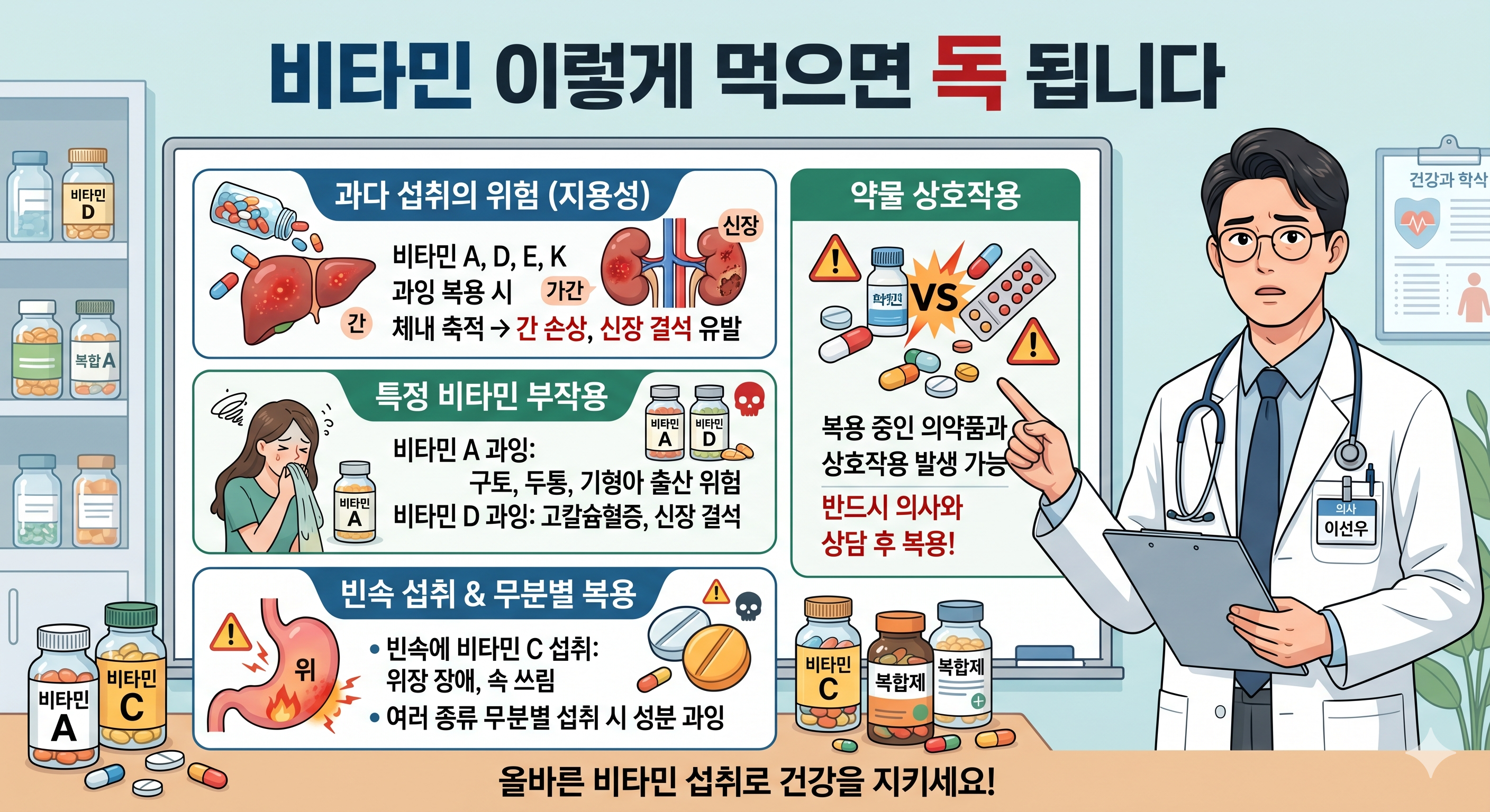 비타민 이렇게 먹으면 독 됩니다