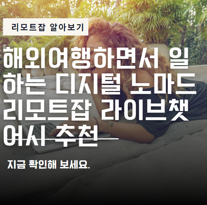 해외여행하면서 일하는 디지털 노마드