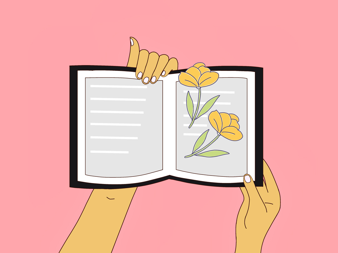 책에서 피어나는 꽃 일러스트 무료 이미지 다운로드
