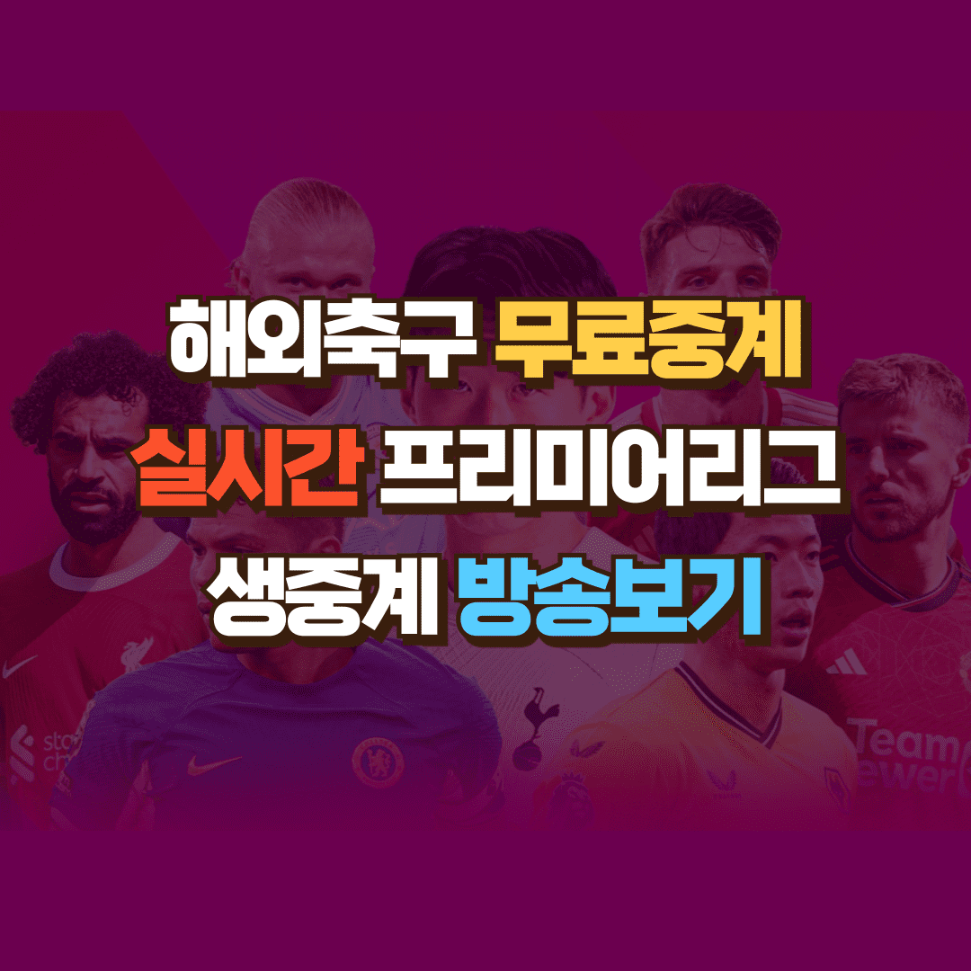 해외축구 무료중계 바로보기 EPL 실시간 프리미어리그 방송 보는방법