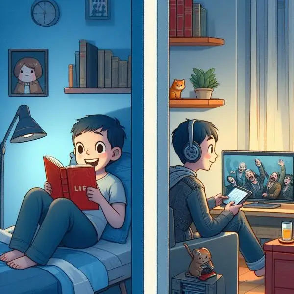 독서-하는-사람과-영화-보는-사람