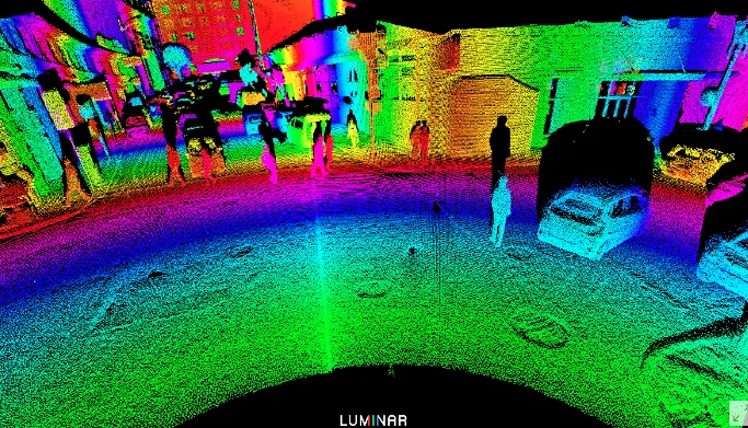 라이다 센서의 측정 결과