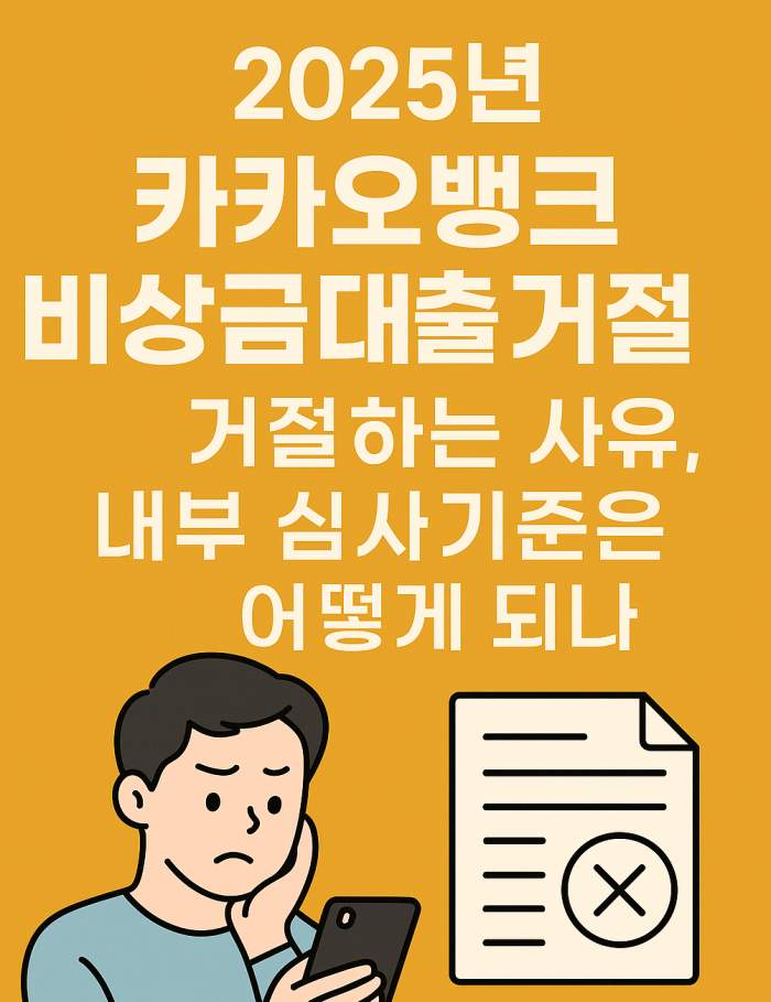 카카오뱅크 비상금대출 거절이유