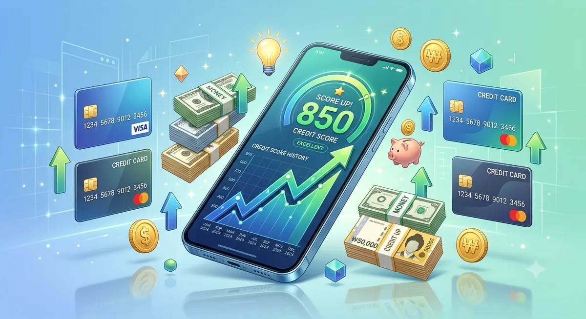 2026 신용점수 조회 및 KCB NICE 점수 상향 안내