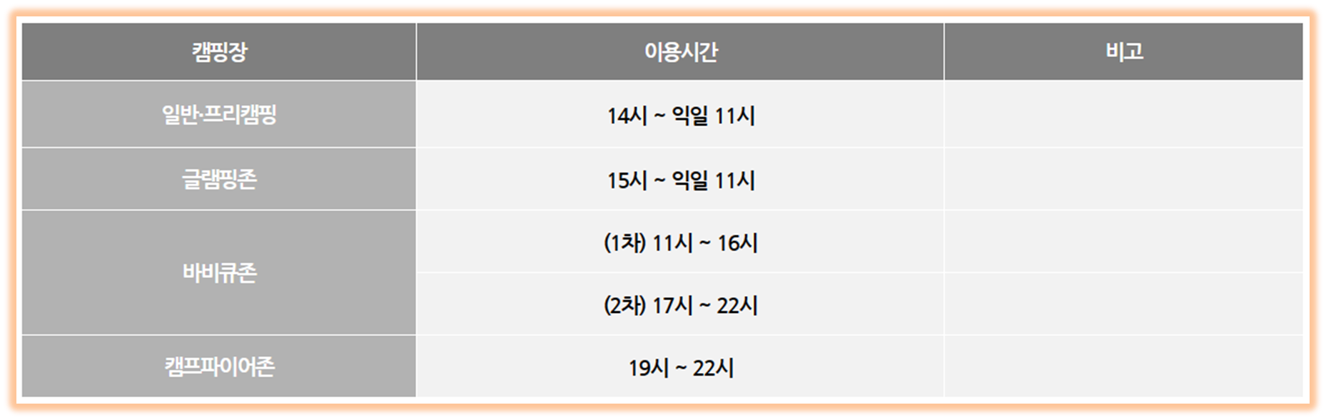 난지캠핑장 운영시간