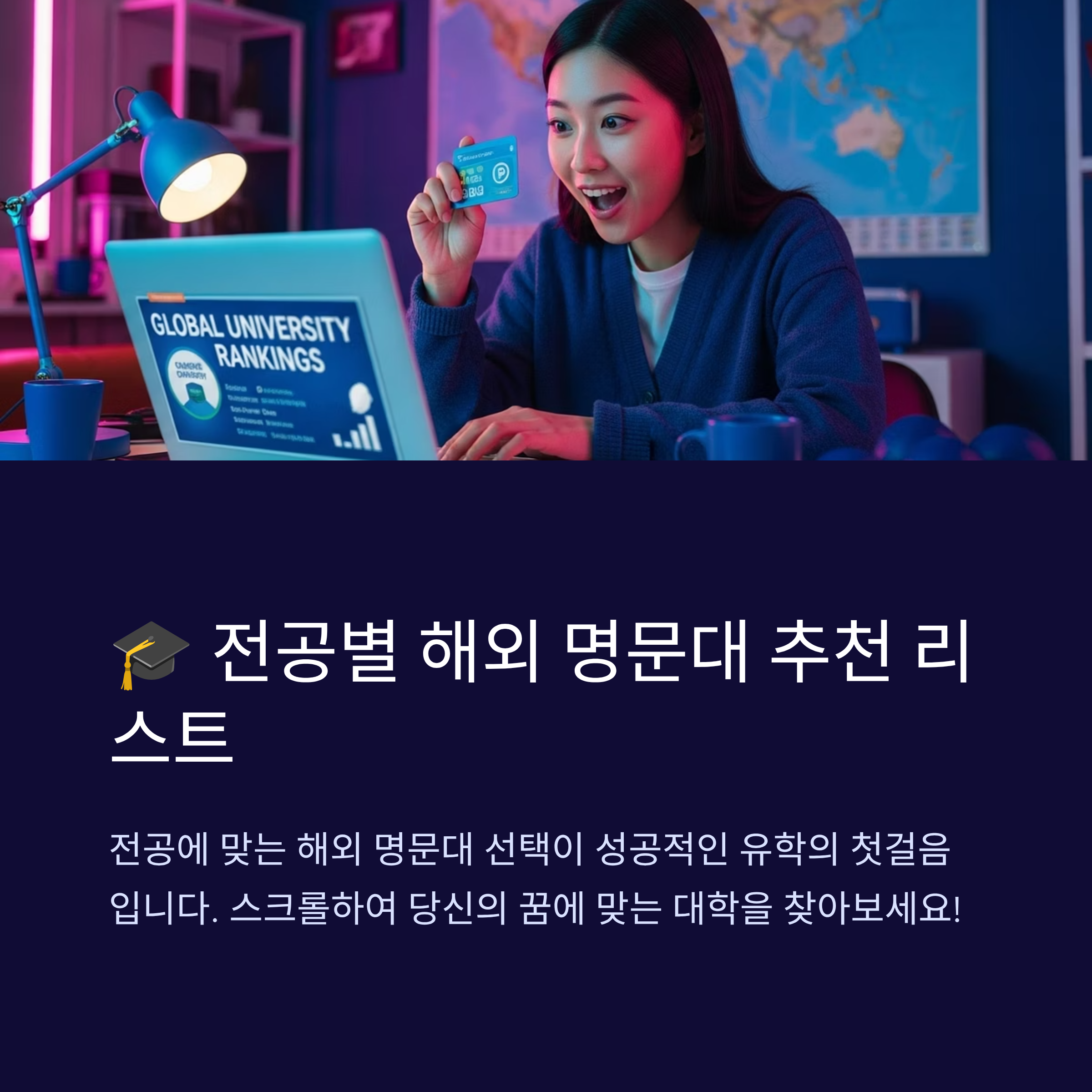 전공별 해외 명문대 추천 리스트