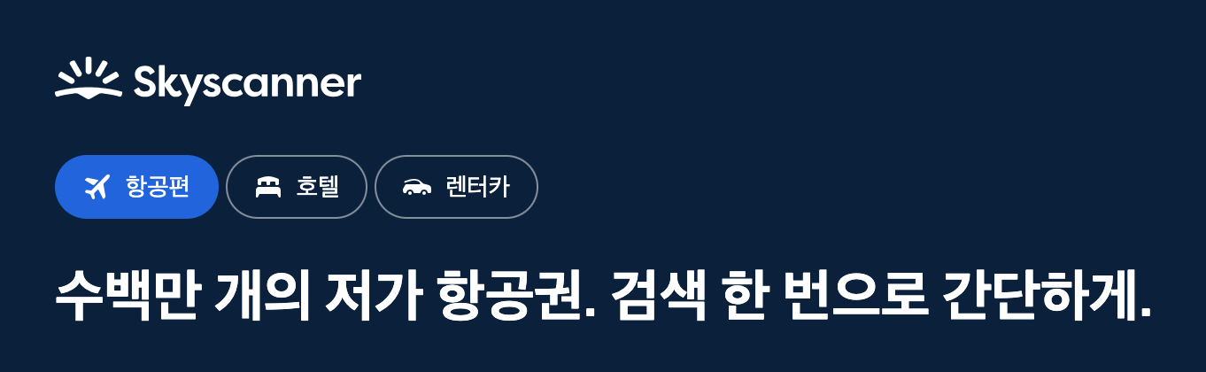 스카이스캐너홈페이지