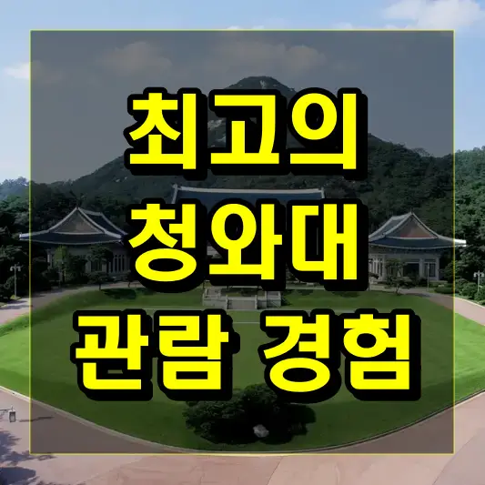 최고의 청와대 관람 경험
